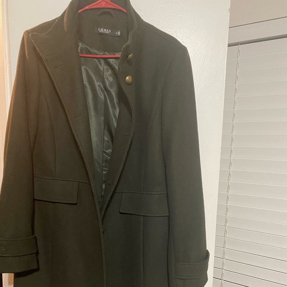 Ralph Lauren wool military green coat